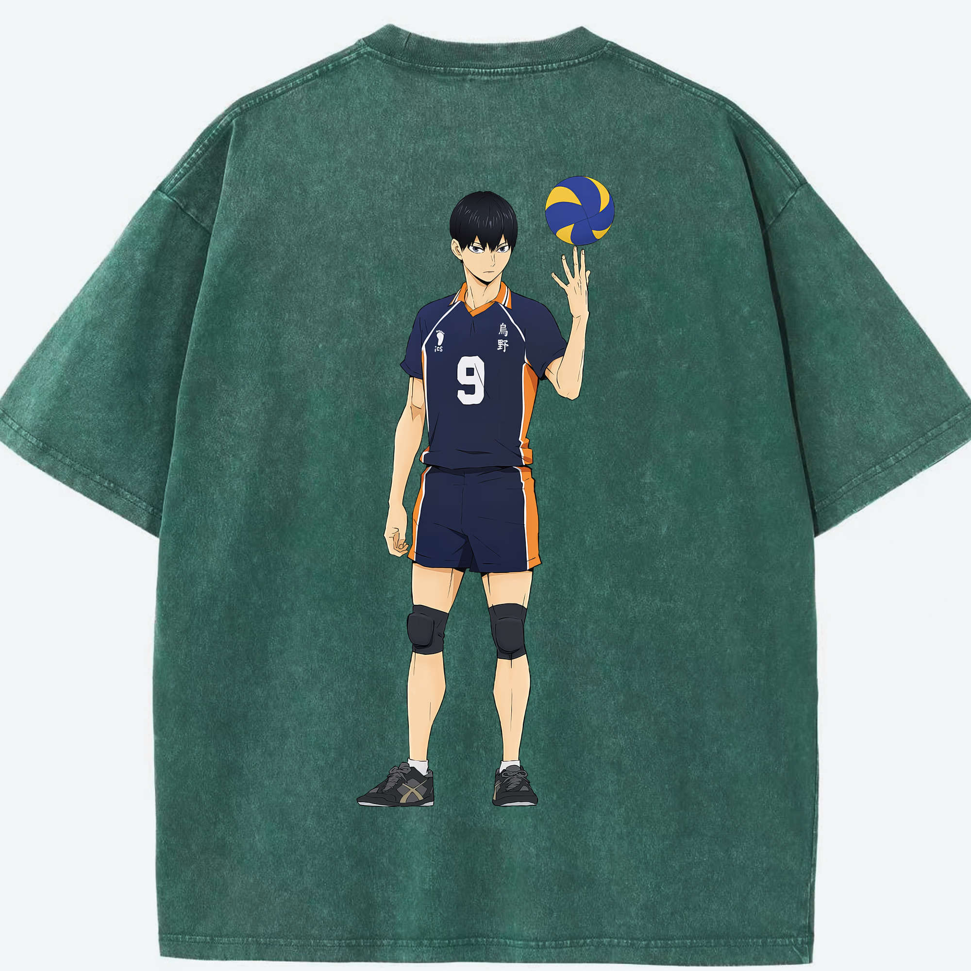 （画像用） ハイキュー!! Haikyu!! 綿100% ヴィンテージ風 半袖Tシャツ（背面プリント）